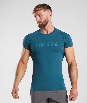 Gymshark Apollo Muške T Shirts Plave | HR 2424XYU